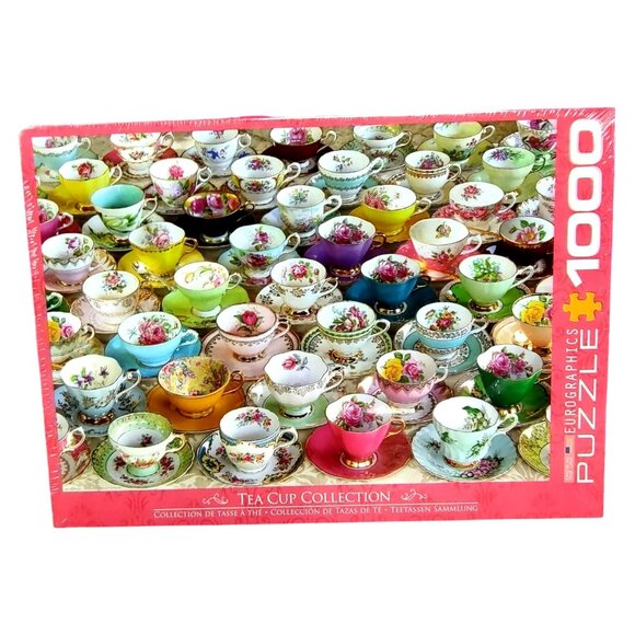 Eurographics 1000 Piece Jigsaw Puzzle Tea Cup Collection Entertainment - Picture 5 of 13